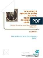 Le Paradis Milton, Traduit Et Commenté Par Louis Racine: Perdu de John