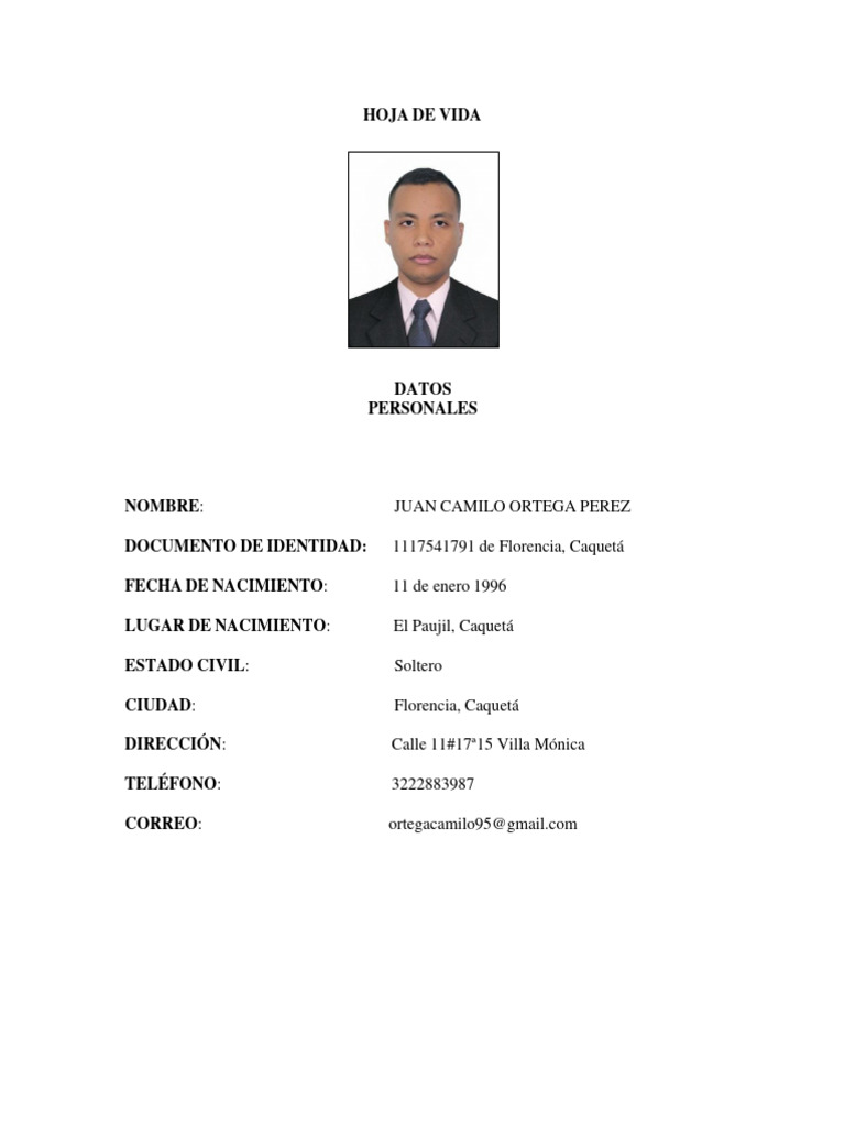 Hojas De Vida Presidencia