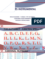 Inglês Instrumental - Alphabet and Cardinal Numbers - 1ºlog