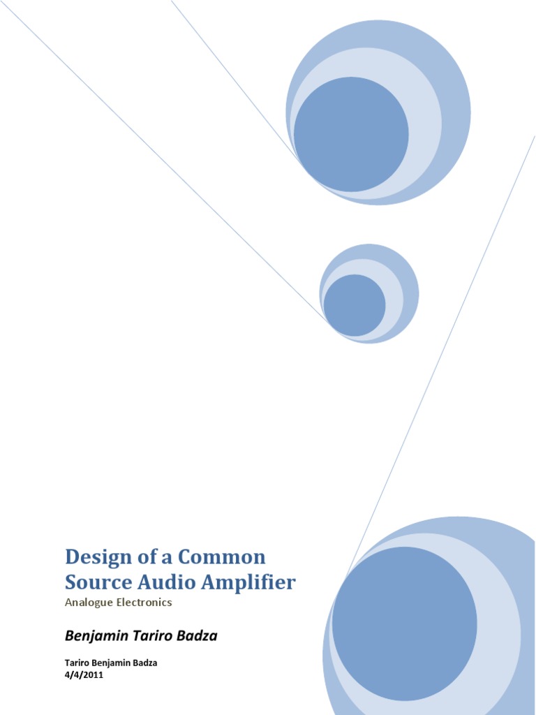 Common Source Audio Amplifier Design | PDF | Field Effect Transistor ...
