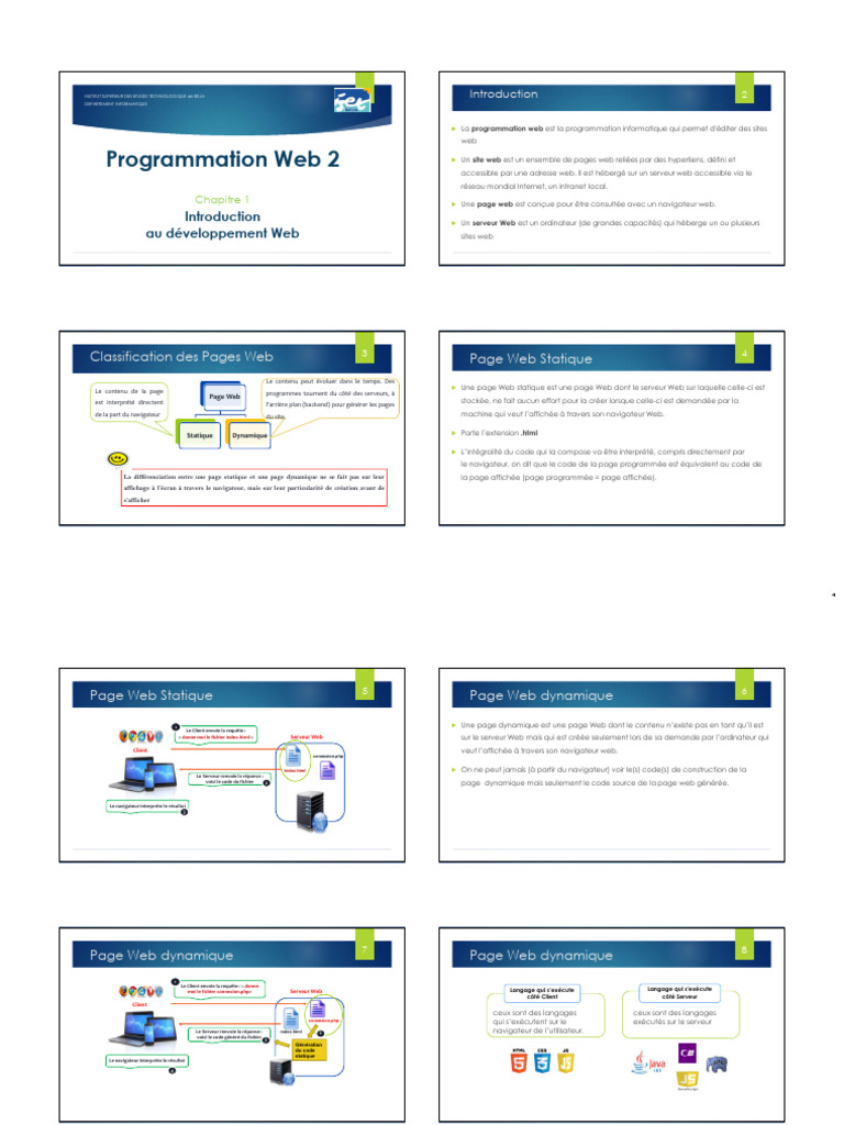 Introduction à la Programmation Web | PDF | Internet | Internet et Web