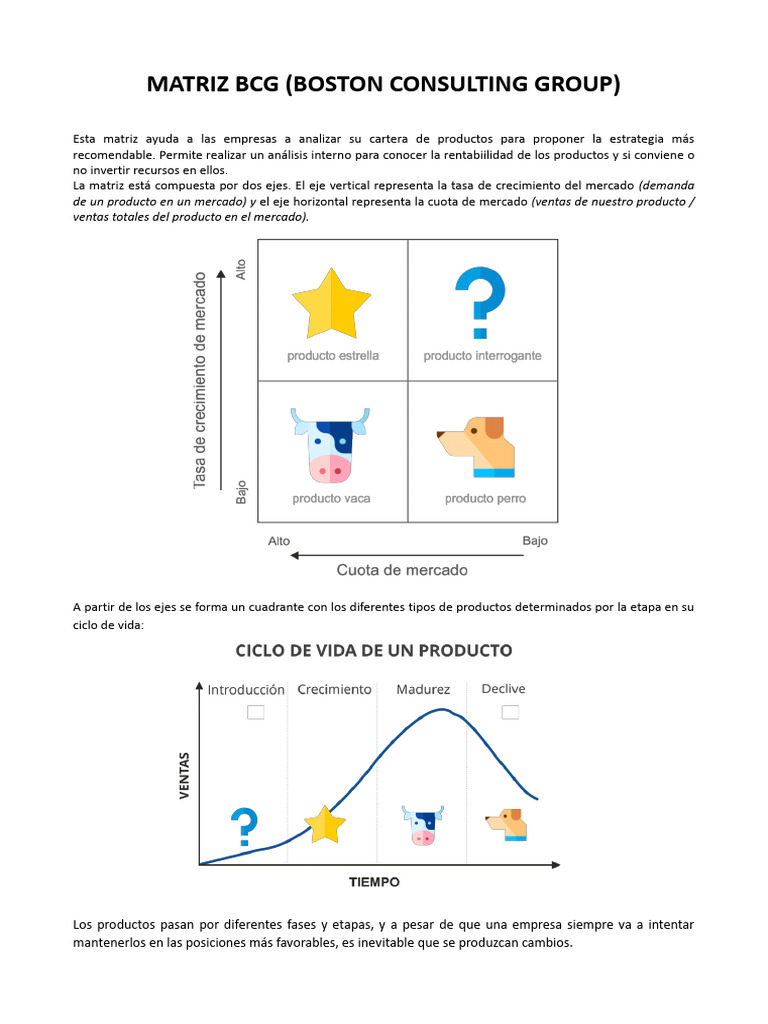 Guía para Crear la Matriz BCG | PDF | Mercado (economía) | Economias