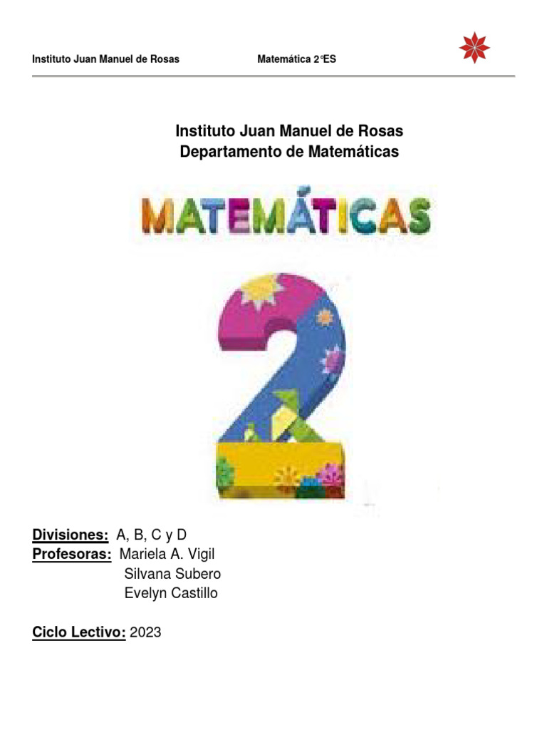 Cuadernillo de Matemática 2 ES 2023 PDF Ángulo Exponenciación 