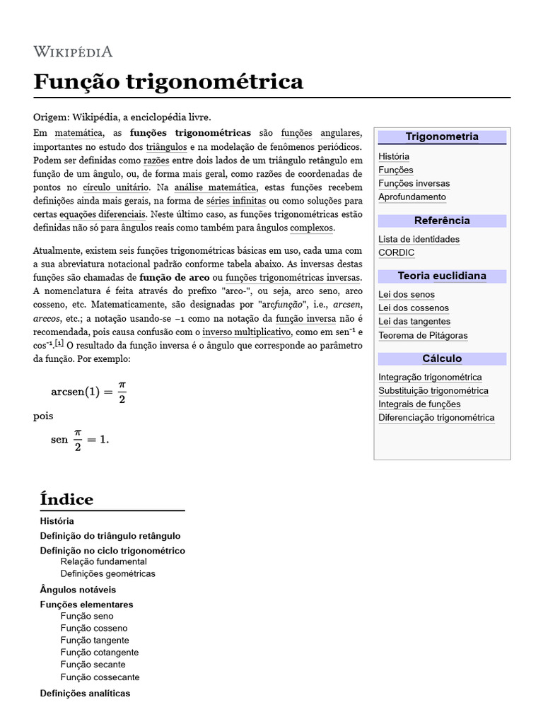 MATEMATICA - MMB5501 - S06 - 15 - Função Trigonométrica - Wikipédia, A ...