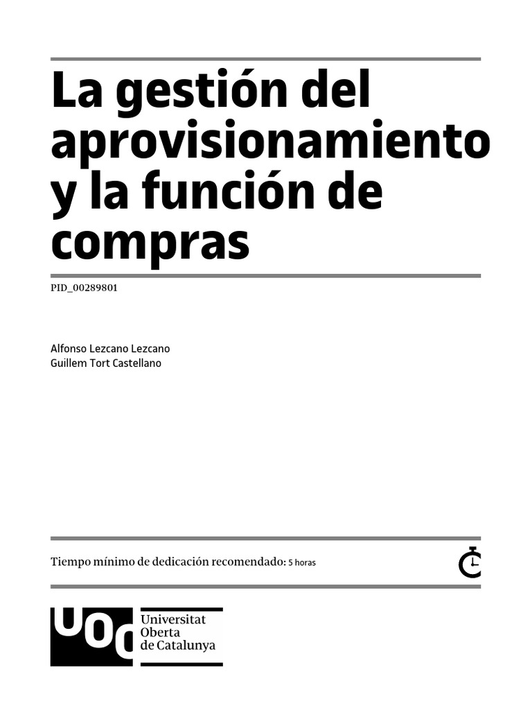 Tema 2 - La Gestión Del Aprovisionamiento y La Función de Compras | PDF ...