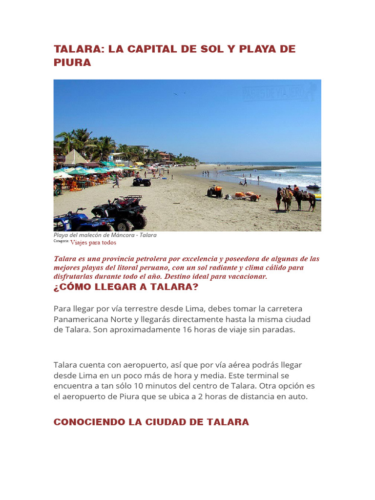 Conociendo Talara1 | PDF
