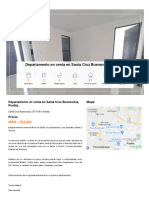 Departamento en Venta en Santa Cruz Buenavista