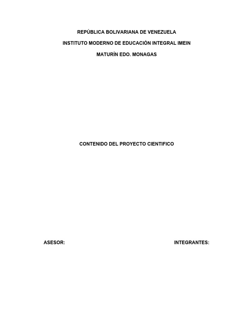 Contenido Proyecto PDF Hip tesis Teor a