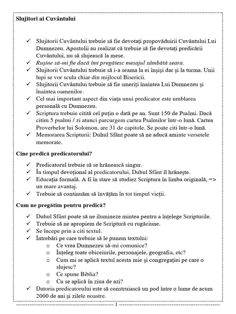 Despre Predica Si Predicator | PDF