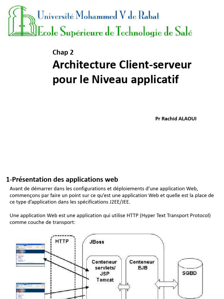 Chap2 Architecture Client Serveur Applicatif | PDF | Internet ...