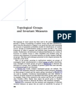 Topological Groups and Invariant Measures