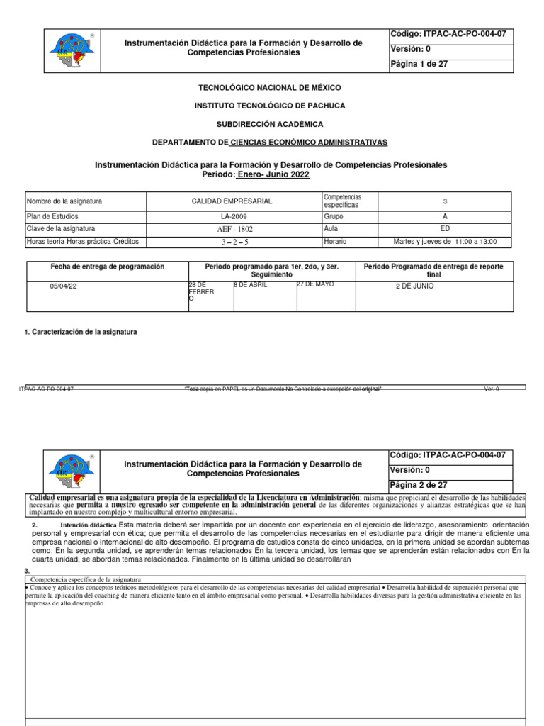 Instrumentaci n Did ctica Calidad Empresarial Descargar Gratis PDF 