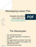 Stereotyping Lesson Plan: Elizabeth Sky-Mcilvain