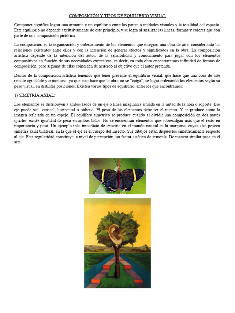 Tipos de Equilibrio Visual en Arte | PDF | Composición (artes visuales ...