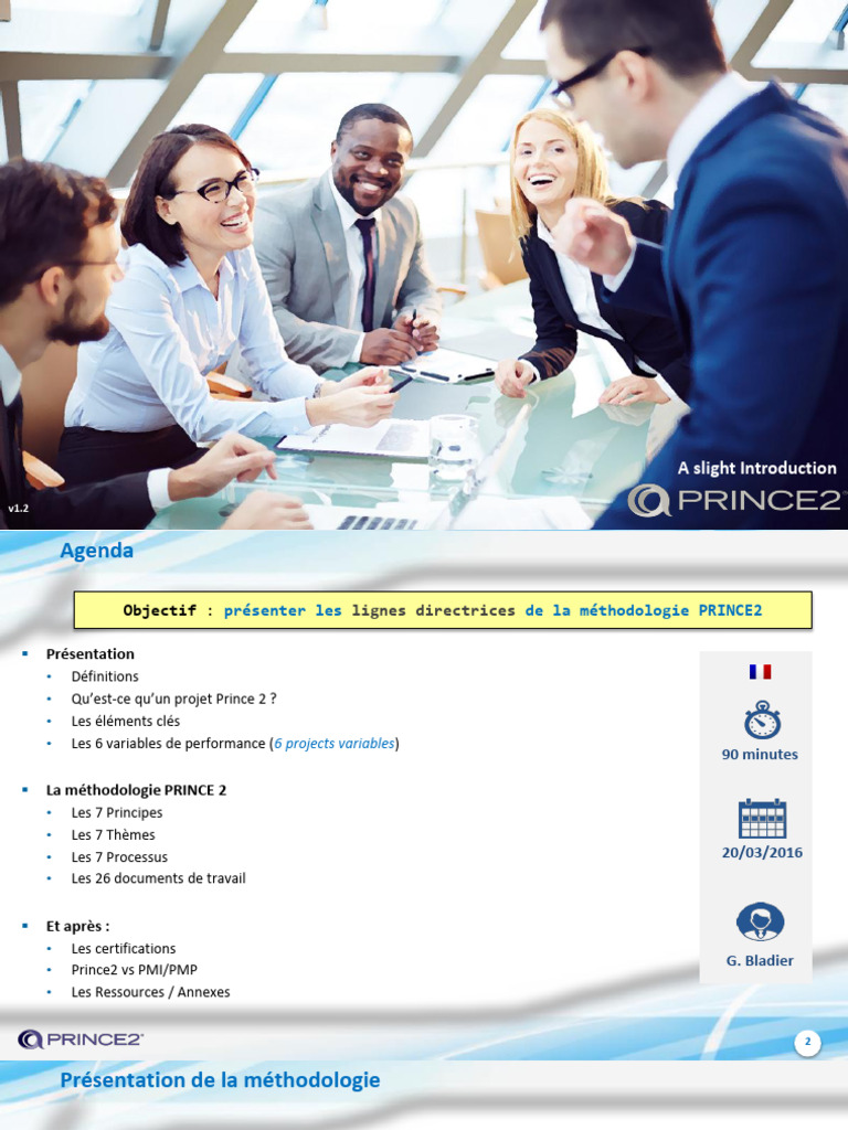 Introduction à la méthodologie PRINCE2 | PDF | Gestion de projet ...