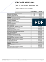 Extrato de Disciplinas: Engenharia de Software - Bacharelado