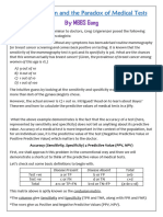 Bayes Theorem and The Paradox of Medical Tests