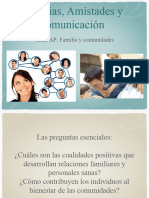 Familias, Amistades y Comunicación: Tema AP: Familia y Comunidades