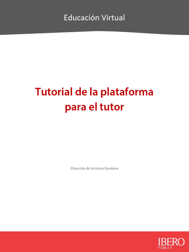Tutorial de La Plataforma para El Tutor - 2018 | PDF | Wiki | Moodle