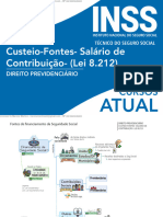 1 - Custeio-Fontes - Salário de Contribuição - (Lei 8212) - DIREITO PREVIDENCIÁRIO