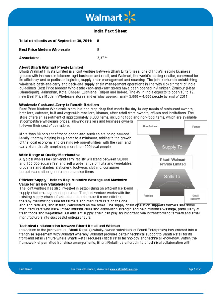 Walmart India | PDF | Walmart | Retail