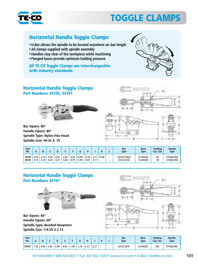 Clamps Teco 1 PDF Machines Crafts