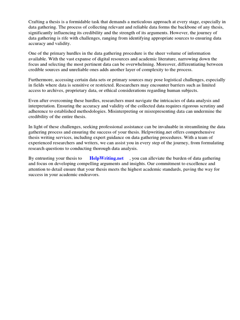 Thesis Data Gathering Procedure Download Free PDF Methodology