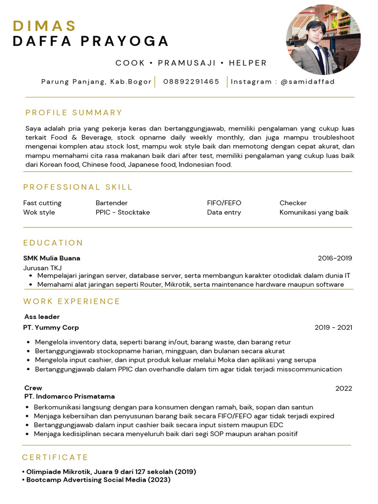 CV Pengalaman Kerja | PDF