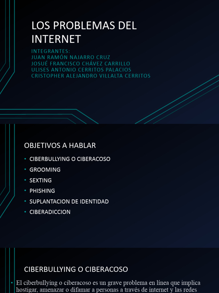 Problemas Comunes en Internet | PDF | Acoso cibernético | Suplantación ...