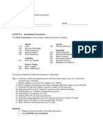 Activity 3 Journalizing Transactions