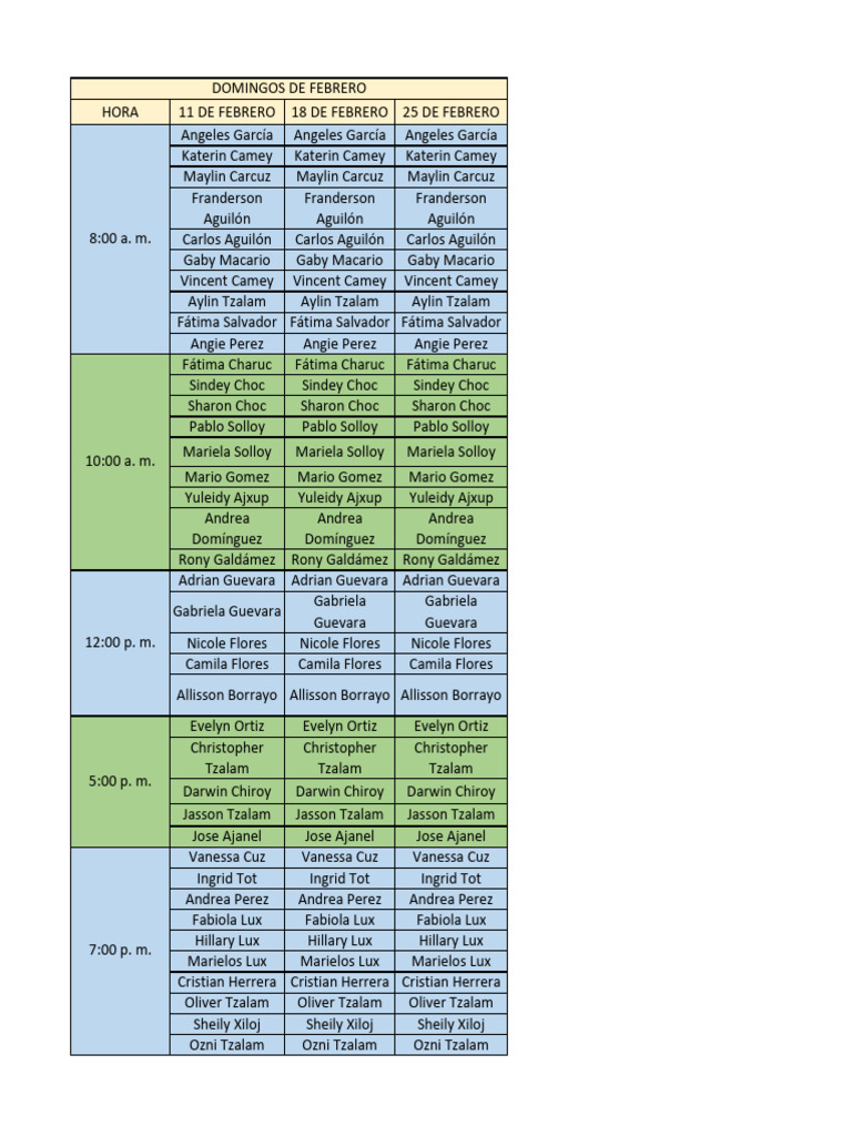 Misas Febrero 2024 PDF
