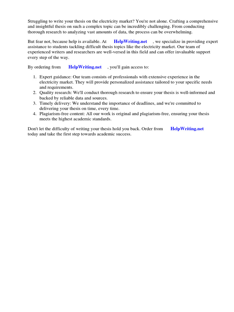 Thesis Electricity Market Pdf Carbon Nanotube Photovoltaics