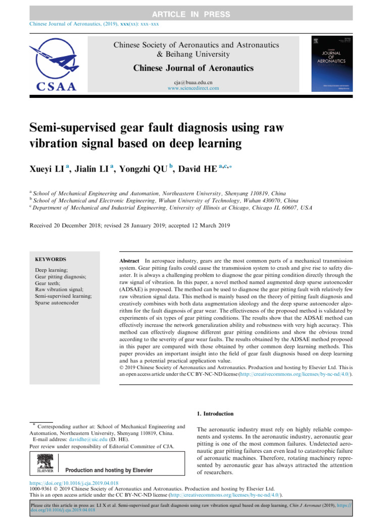 Deep Learning for Gear Fault Diagnosis | PDF | Machine Learning | Deep ...