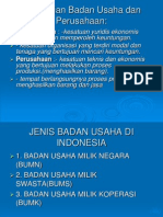 Peran Badan Usaha Dalam Perekonomian Indonesia
