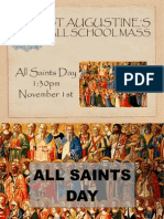 All School Mass for All Saints Day at St Augustine's Catholic Primary School in Hythe, Kent, UK