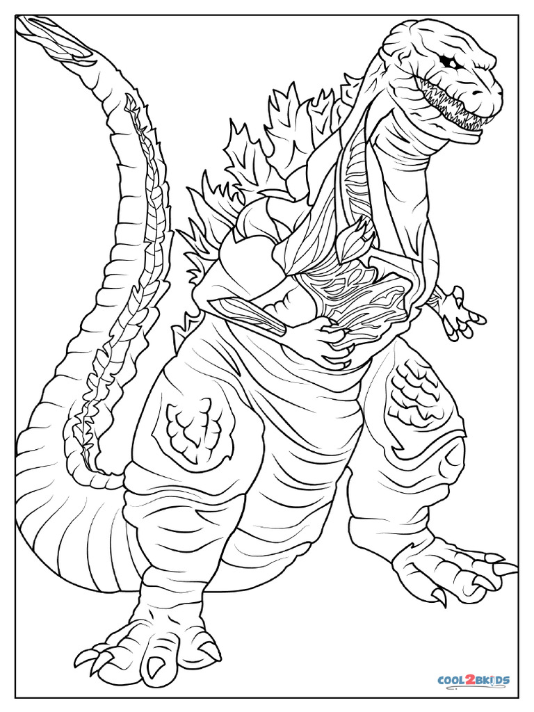 Shin godzilla coloring pages pdf