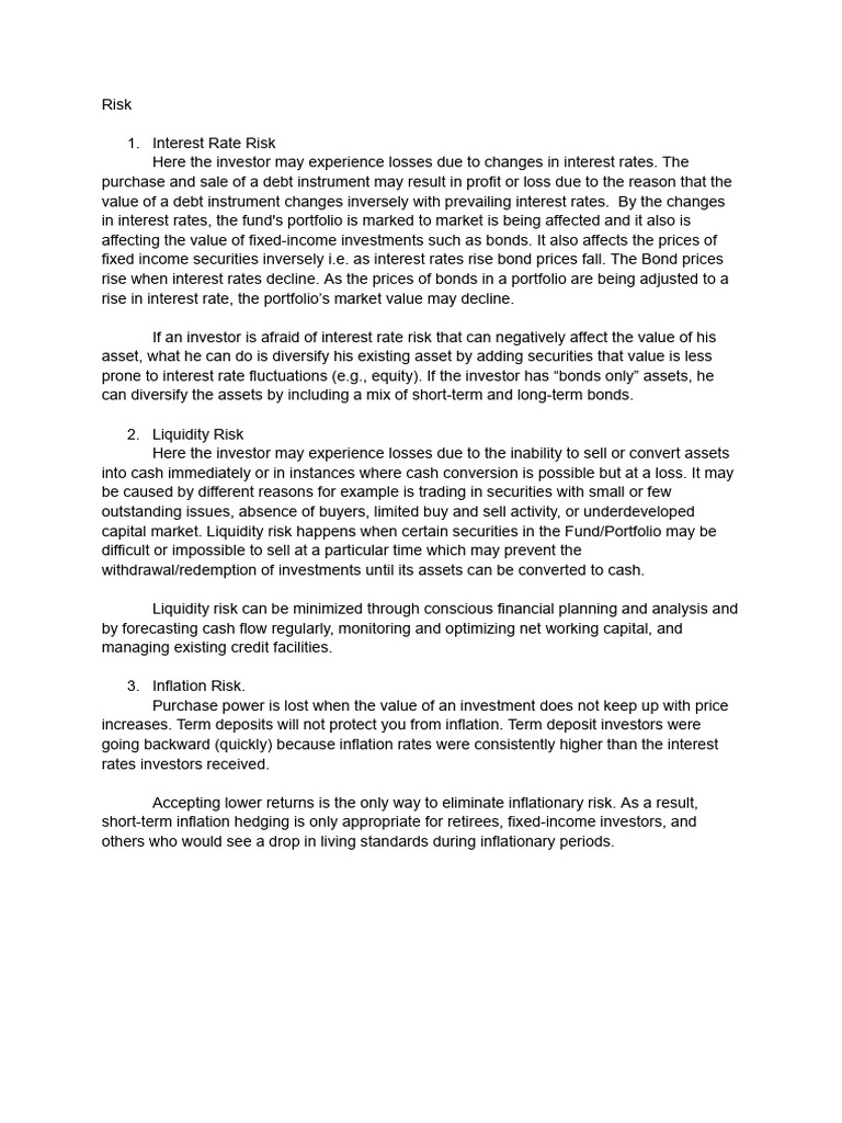 Risk | PDF | Financial Risk | Bonds (Finance)