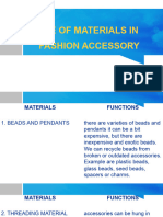 Use of Materials in