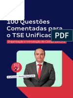 E Book 100 Questoes Comentadas para o Tse Unificado Organizacao e Introducao Do Codigo Eleitoral