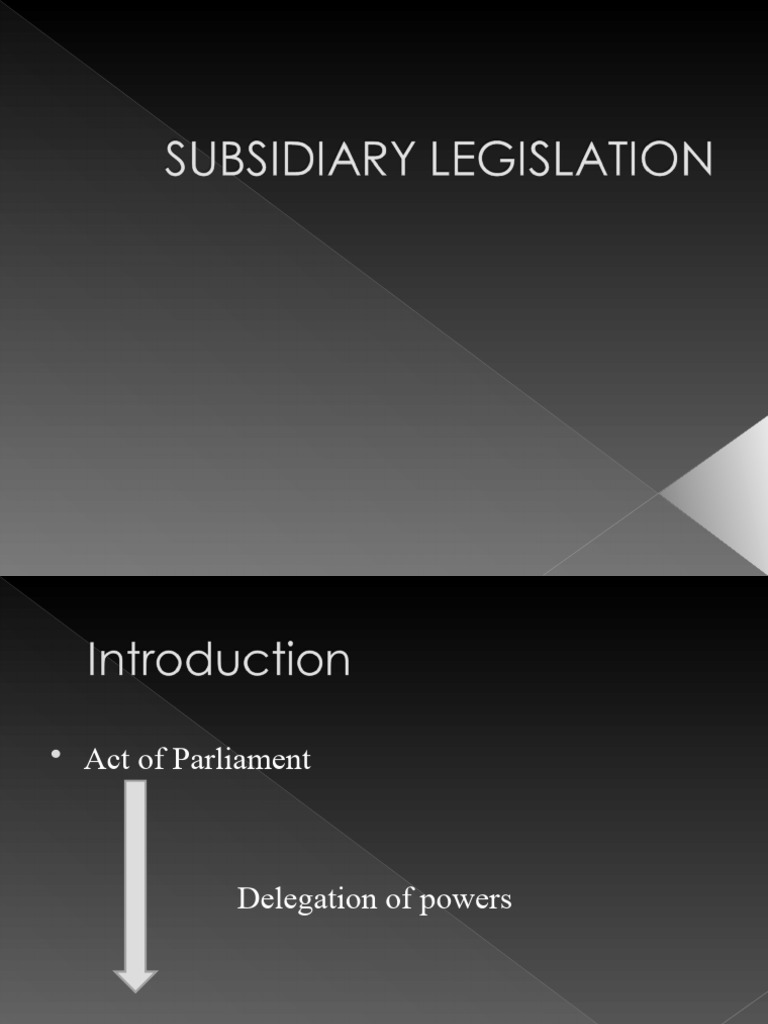Understanding Subsidiary Legislation in Malaysia | PDF | Rulemaking ...
