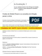 Enunciado Da Avaliação 1 - DIREITO PENAL (E601012)