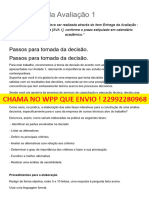 Enunciado Da Avaliação 1 - Processos Decisórios Nas Organizações (IL60254)