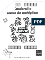 Cuadernillo Tablas de Multiplicar Super Mario