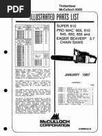 McCulloch 6000 Parts List