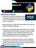 Operators in Python