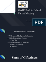 Gate Parent Presentation 19-20