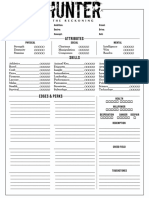 Hunter 5thedition Minimalist 2-Page Interactive