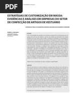 customização em massa vestuário