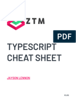 TypeScript Cheatsheet Zero To Mastery V1.01
