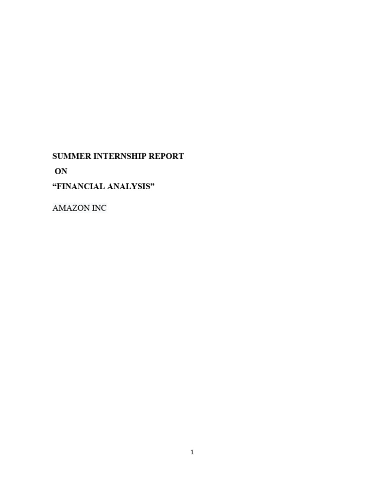Financial Analysis - Amazon Company | PDF | Online Shopping | Economies